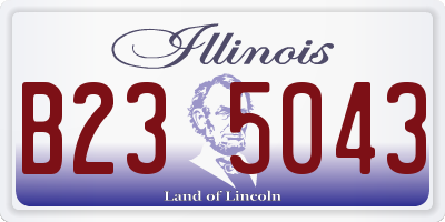 IL license plate B235043