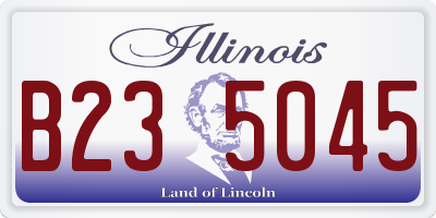IL license plate B235045