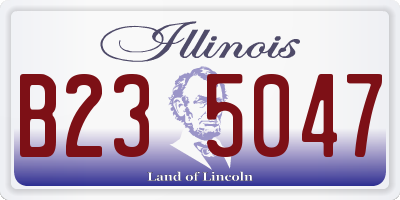 IL license plate B235047