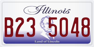 IL license plate B235048