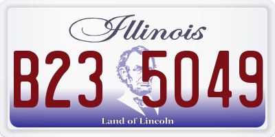 IL license plate B235049