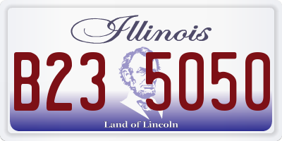 IL license plate B235050