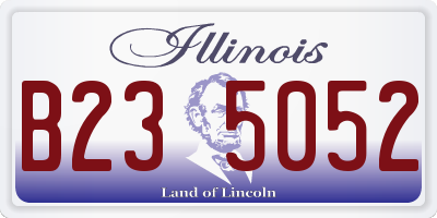 IL license plate B235052
