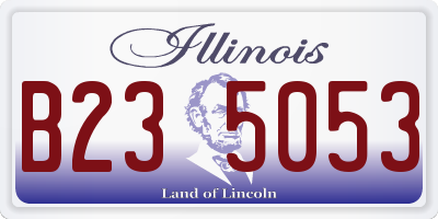 IL license plate B235053