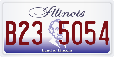 IL license plate B235054