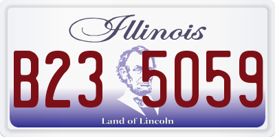 IL license plate B235059