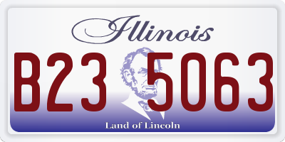 IL license plate B235063