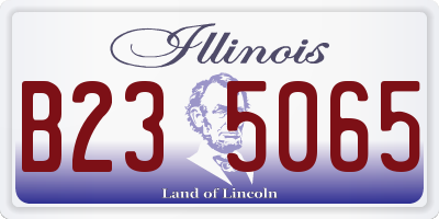 IL license plate B235065