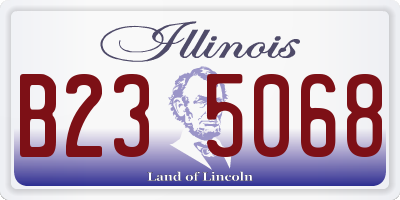 IL license plate B235068
