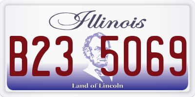 IL license plate B235069