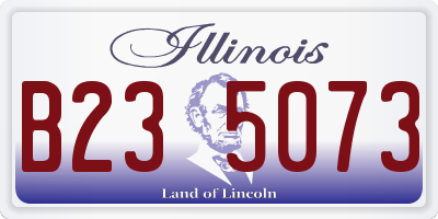 IL license plate B235073