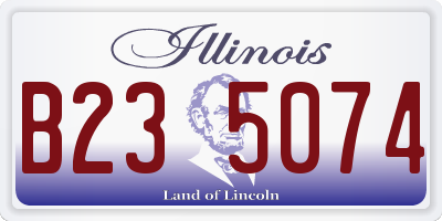 IL license plate B235074