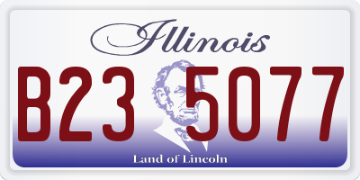 IL license plate B235077