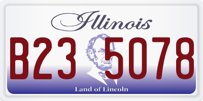 IL license plate B235078