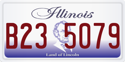 IL license plate B235079