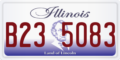IL license plate B235083