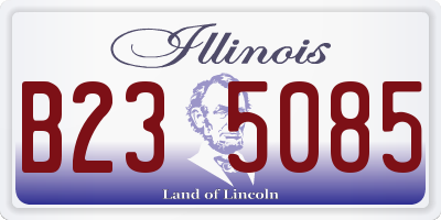 IL license plate B235085