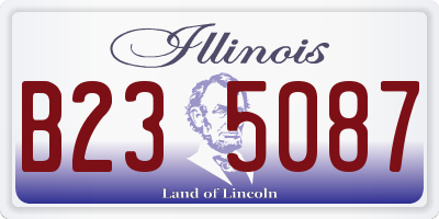 IL license plate B235087