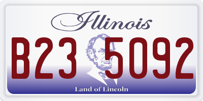 IL license plate B235092
