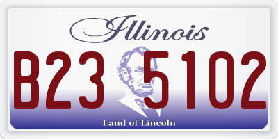 IL license plate B235102