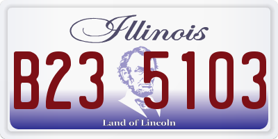 IL license plate B235103