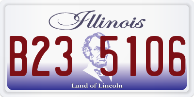IL license plate B235106