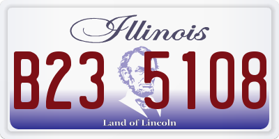 IL license plate B235108