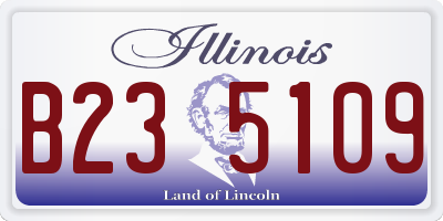 IL license plate B235109