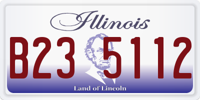 IL license plate B235112