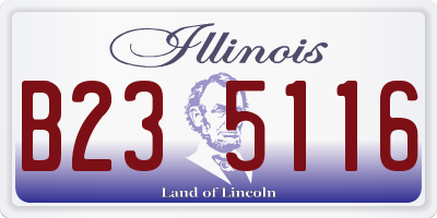 IL license plate B235116