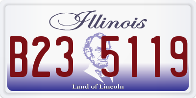 IL license plate B235119