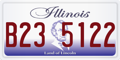 IL license plate B235122