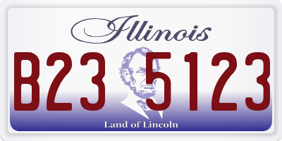IL license plate B235123