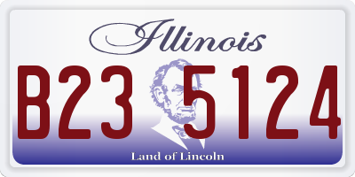 IL license plate B235124