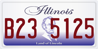 IL license plate B235125