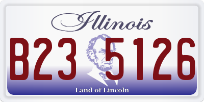 IL license plate B235126