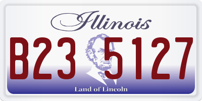 IL license plate B235127