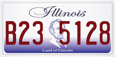 IL license plate B235128