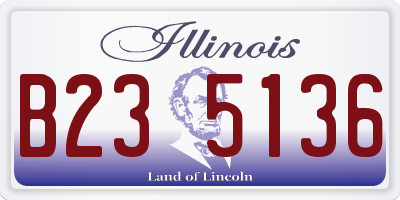 IL license plate B235136