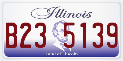 IL license plate B235139