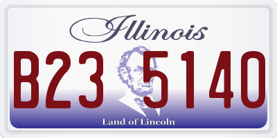IL license plate B235140