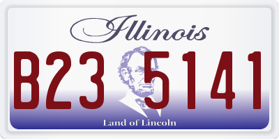 IL license plate B235141