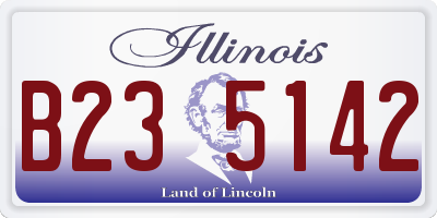IL license plate B235142