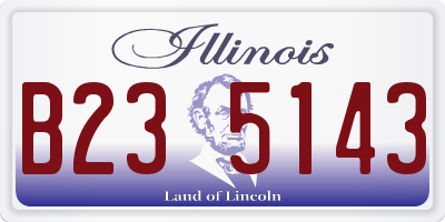 IL license plate B235143