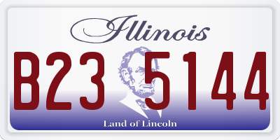 IL license plate B235144