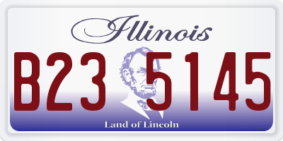 IL license plate B235145