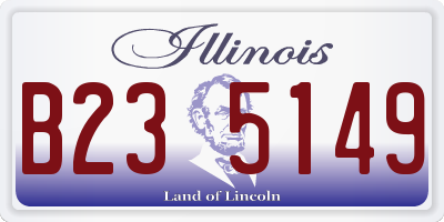 IL license plate B235149