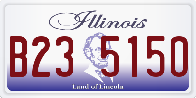 IL license plate B235150