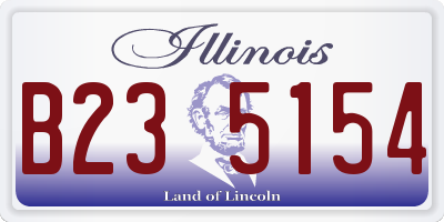 IL license plate B235154