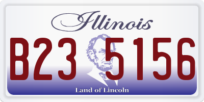 IL license plate B235156
